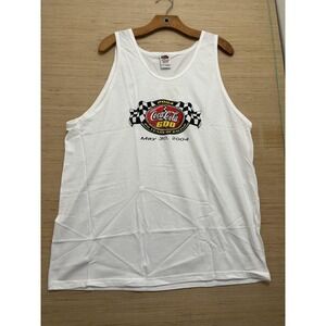 Vintage Coca-Cola 600 Shirt Mens XL White Tank Top Racing 2004 NASCAR Race‎ 00s